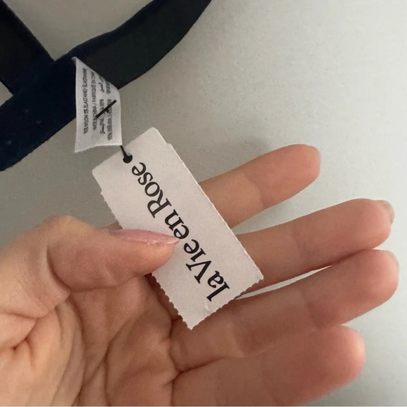 NWT La vie en Rose Lace Bralette in Navy Blue S - Picture 4 of 5